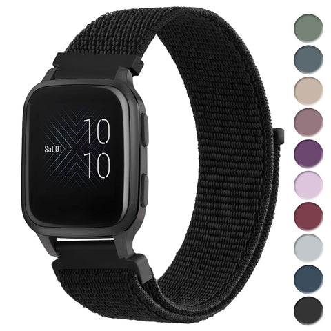 Nylon Strap for Garmin Venu Sq Music/Venu Sq 2 Music/Venu Sq 2 /Venu Sq/Venu 2 /Venu 2 Plus, 20mm Adesivo Nylon Replacement Sports Wristband for Garmin Watch for Women Men