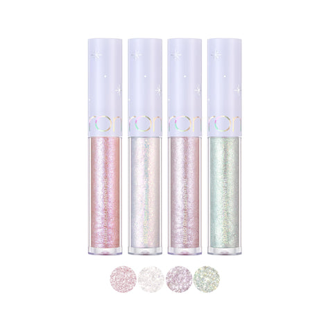 rom&nd The Universe Liquid Glitter (05 LOVEY FLARE) | Kbeauty, Sparkling Eyes, Transparent Glitter, Long lasting, Easy to apply