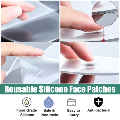 11 PCS Silicone Anti Wrinkle Patches, Reusable Forehead Wrinkle Patches, Neck Wrinkle Patches Chest Wrinkle Pads for Wrinkles Smoothing & Anti-Ageing