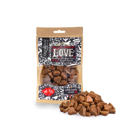 Green & Wilds Eco-Friendly Natural Dog Treats - 'All You Need Is Love'