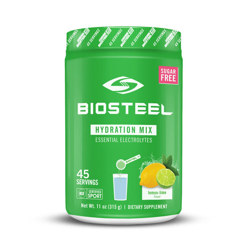 BioSteel Zero Sugar Hydration Mix, Great Tasting Hydration with 5 Essential Electrolytes, Lemon Lime Flavor, 45 Servings per Tub