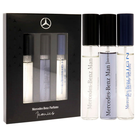 Discovery Coffret Gift Set by Mercedes-Benz - Perfumes for Men - Contains 5 ml of Man, Man Intense, and Sign - Aromatic Woody Spicy Scents - Evokes Power and Sensuality of Gentlemen - 3 pc