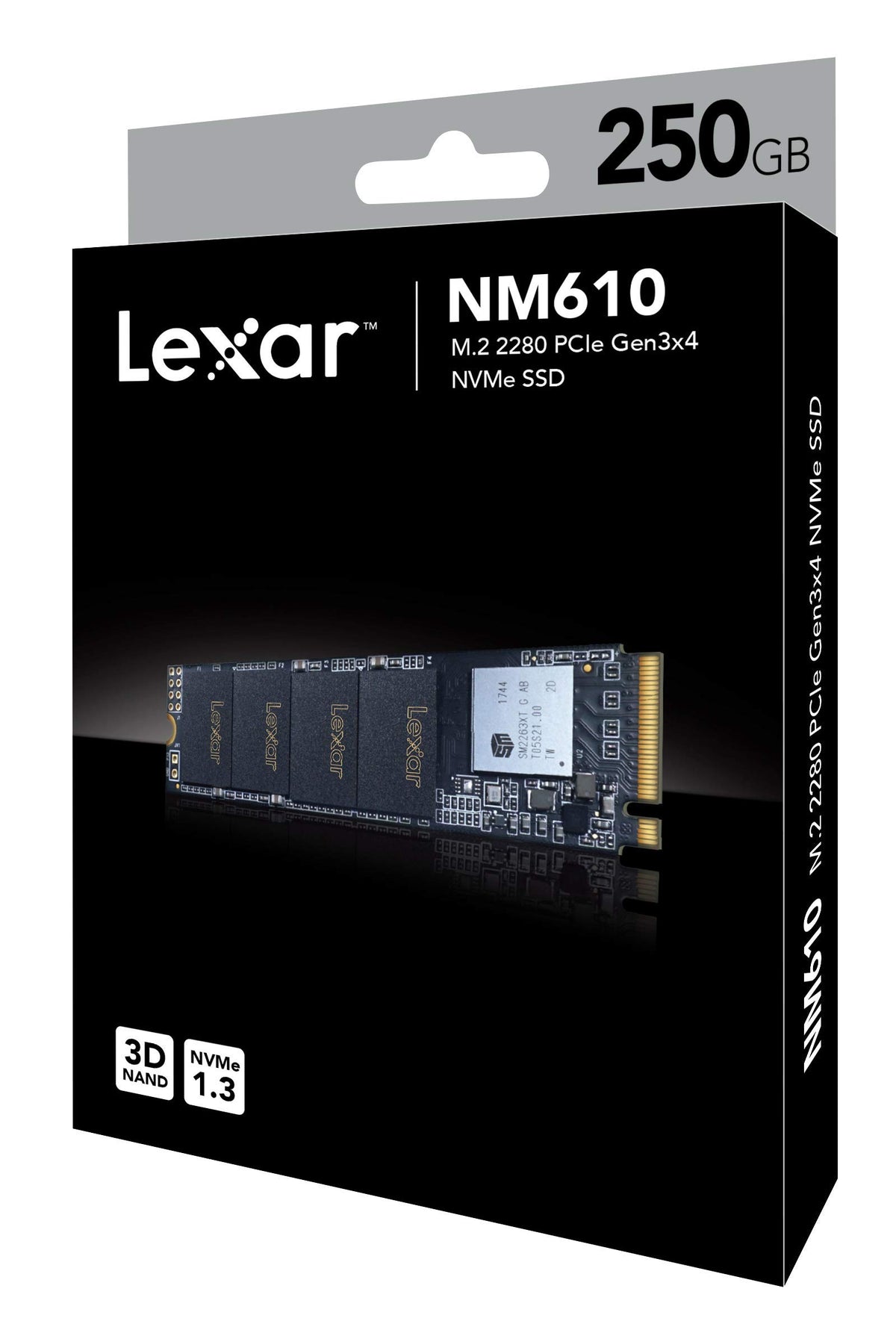 Lexar NM610 250 GB PCIe 3.0 (up to 2,100 MB/s) NVMe M.2 Internal Solid State Drive (SSD)