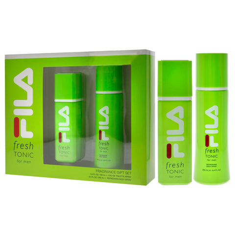 Fila Fresh Green for Men - 2 Pc Gift Set 3.4oz EDT Spray, 8.4oz Body Spray