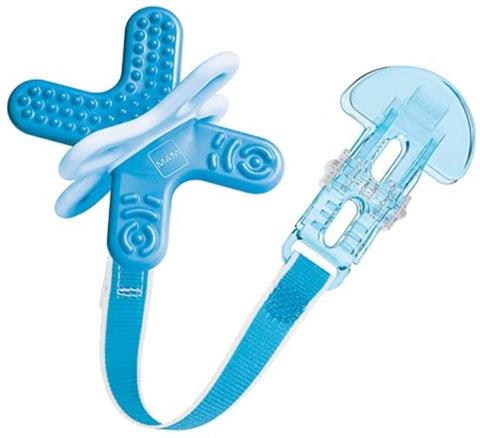 MAM Bite and Relax Teether (4+ months) with Clip, Teething Toy Promotes Dental Hygiene and Cleanliness, Baby Teether Soothes Painful Gums
