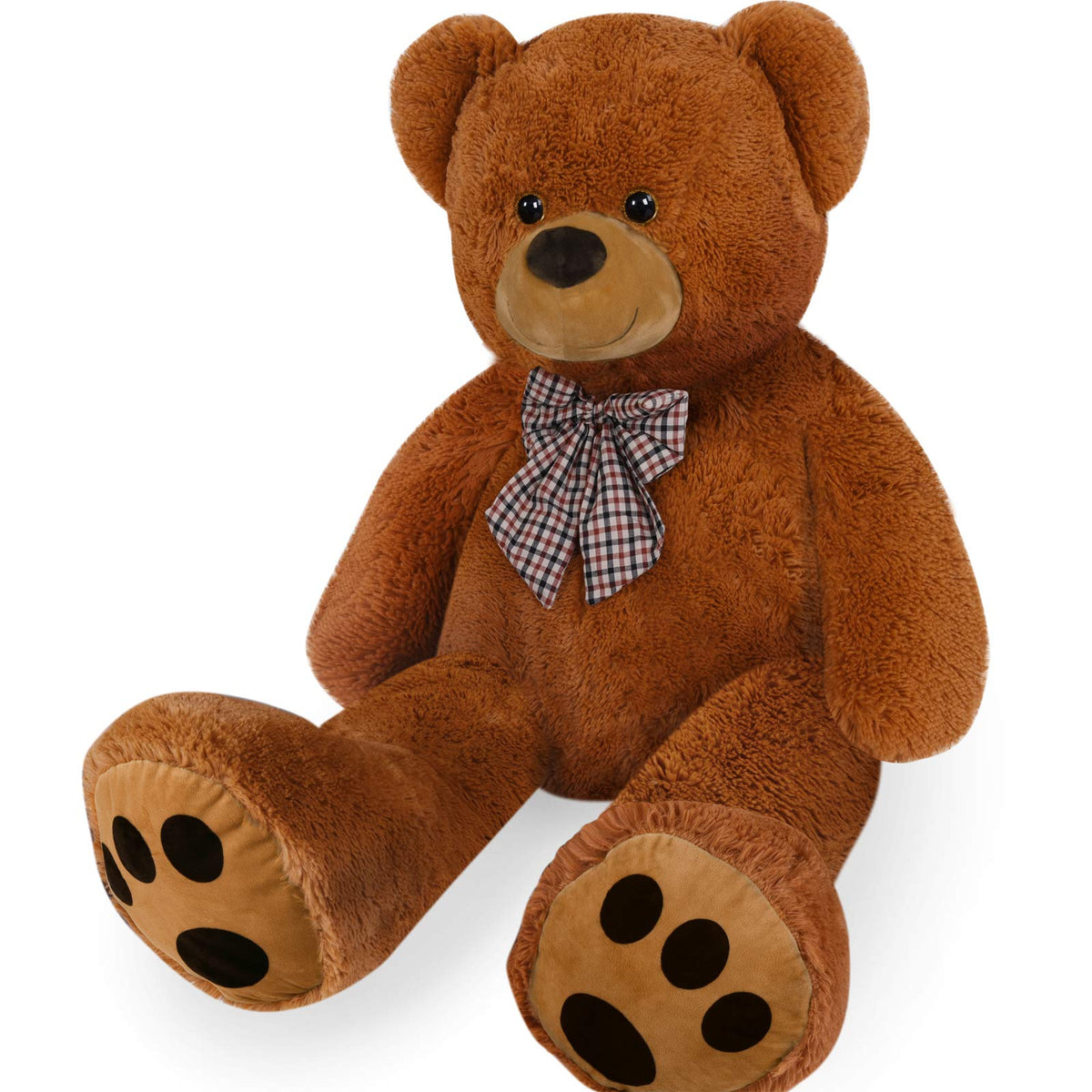Deuba MONZANAÃƒÆ’Ã†â€™ÃƒÂ¢Ã¢â€šÂ¬Ã…Â¡ÃƒÆ’Ã¢â‚¬Å¡Ãƒâ€šÃ‚Â® XXXL Brown Teddy Bear | Large 175cm Soft Fur Bow Paws Cuddly Snuggly | Girlfriend Boyfriend Christmas Birthday Valentine Toy Gift Childrens Stuffed Animal Teddybear