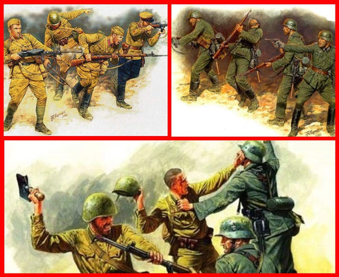 BUNDLE LOT of EASTERN FRONT SERIES 3 PLASTIC KITS 1/35 MASTER BOX