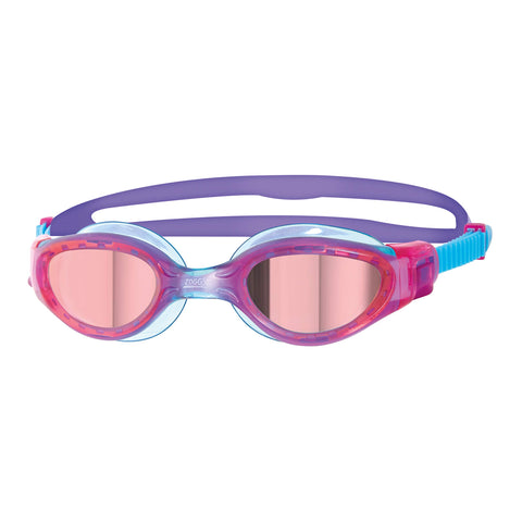 Zoggs Junior Phantom Elite Mirror Goggles Pink/Purple/Mirror