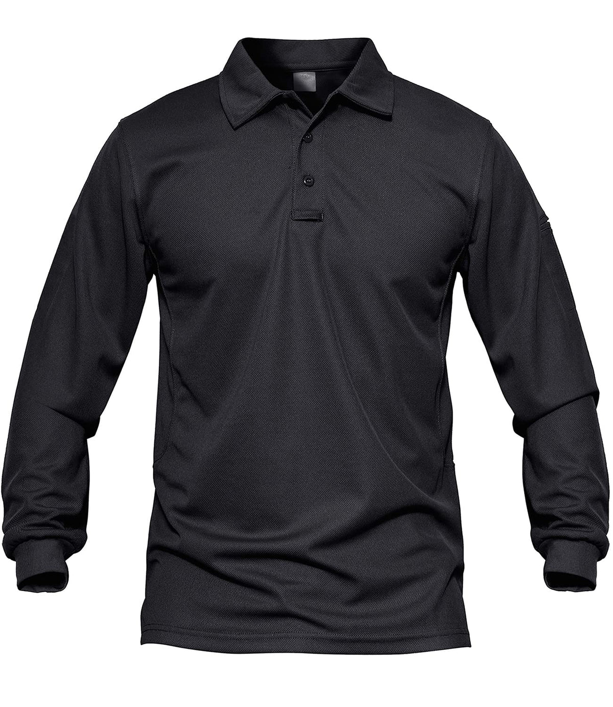 Tactical Shirts for Men Military Outdoor Quick Dry Long Sleeve Shirt Mens Breathable Sports Polo T-Shirt Sun Protection Golf Polo Shirts for Men Airsoft Tee Shirt Black