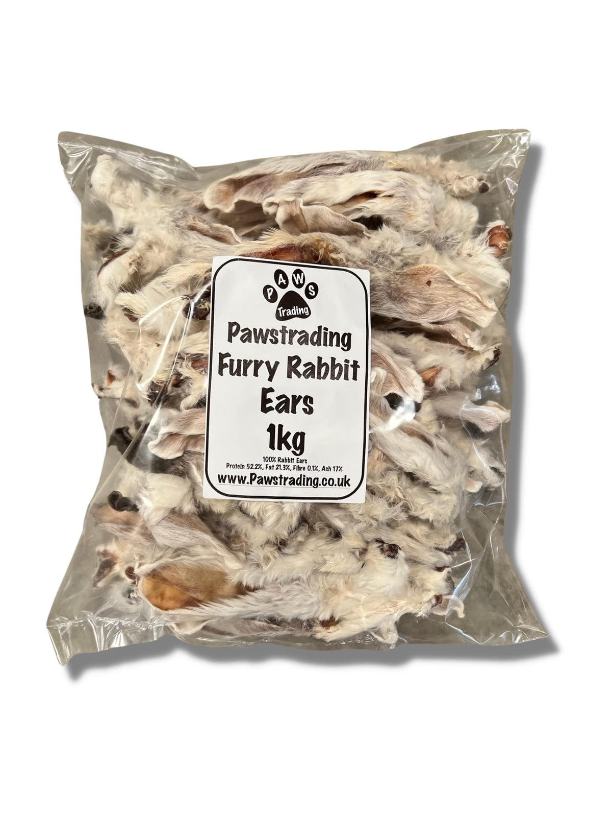 Furry Rabbit Hairy Ears - Natural Dog Chew - Pawstrading (1KG (50-80))