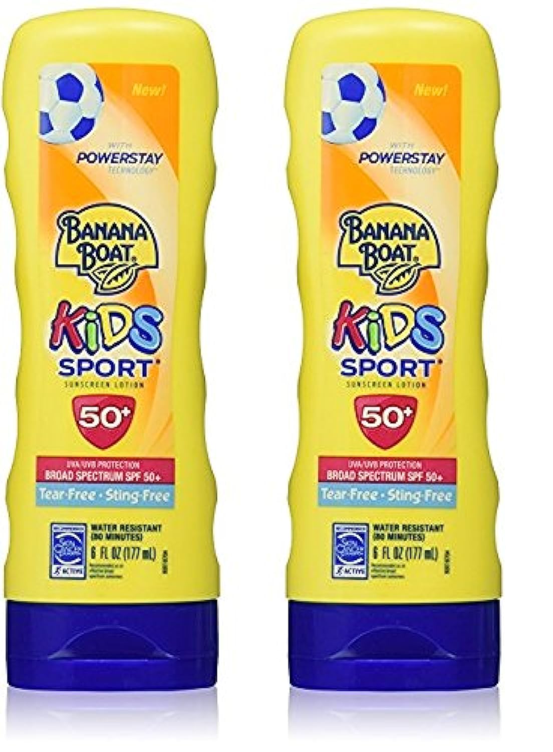 Banana Boat Kids Sport Tear-Free, Sting-Free Broad Spectrum Sunscreen Lotion, SPF 50+ - 7.5 Ounce (2-Pack)