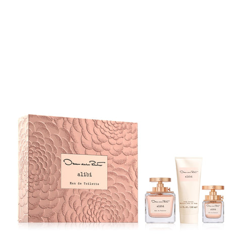 Oscar De La Renta Alibi Eau de Toilette 3 Piece Gift Set for Women - Perfume Spray 3.4 Fl. Oz., & 1.0 Fl. Oz., and Body Lotion 3.4 Fl. Oz