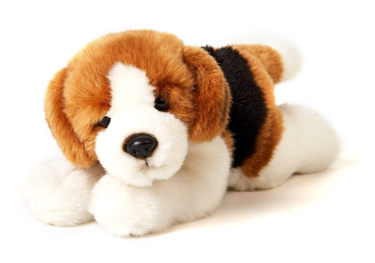Uni-Toys - Beagle Puppy Lying - 24 cm (Length) - Plush Dog, Pet - Plush Toy, Cuddly Toy