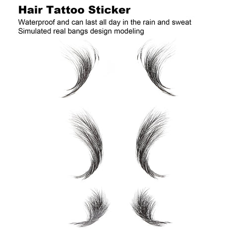 Hair Edges Tattoo Stickers Fashion Temporary Tattoos Edges for Hair DIY Waterproof Long Lasting Fake Hairline Sticker for Women Girls(ED-04)