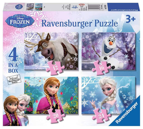 Ravensburger Disney Frozen - 4 in Box (12, 16, 20, 24 Piece) Jigsaw Puzzles for Kids age 3 years and Up - Amazon Exclusive