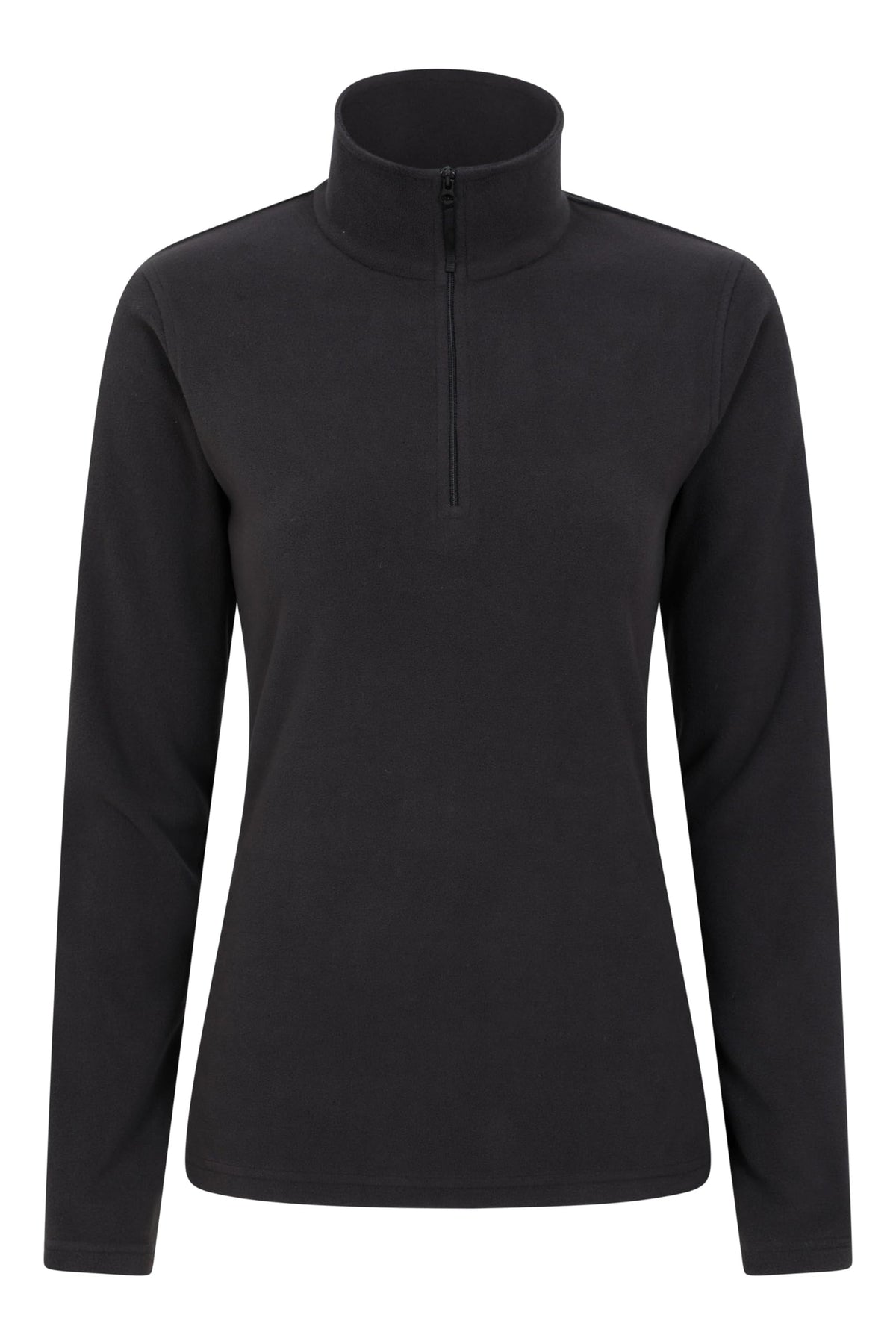 Mountain Warehouse Camber Half Zip Womens Striped Fleece - Lightweight, Warm & Cosy Half Zip Sweatshirt Top - Best for Camping, Outdoors, Travelling & Hiking Black S