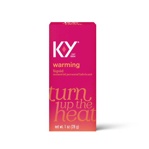 K-Y Warming Liquid Lube, Sensorial Personal Lubricant, Glycerin Based Formula, Safe to Use with Latex Condoms, for Men, Women and Couples, 1 FL OZ