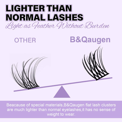 B&Qaugen Lash Clusters Natural Flat Cluster Lashes