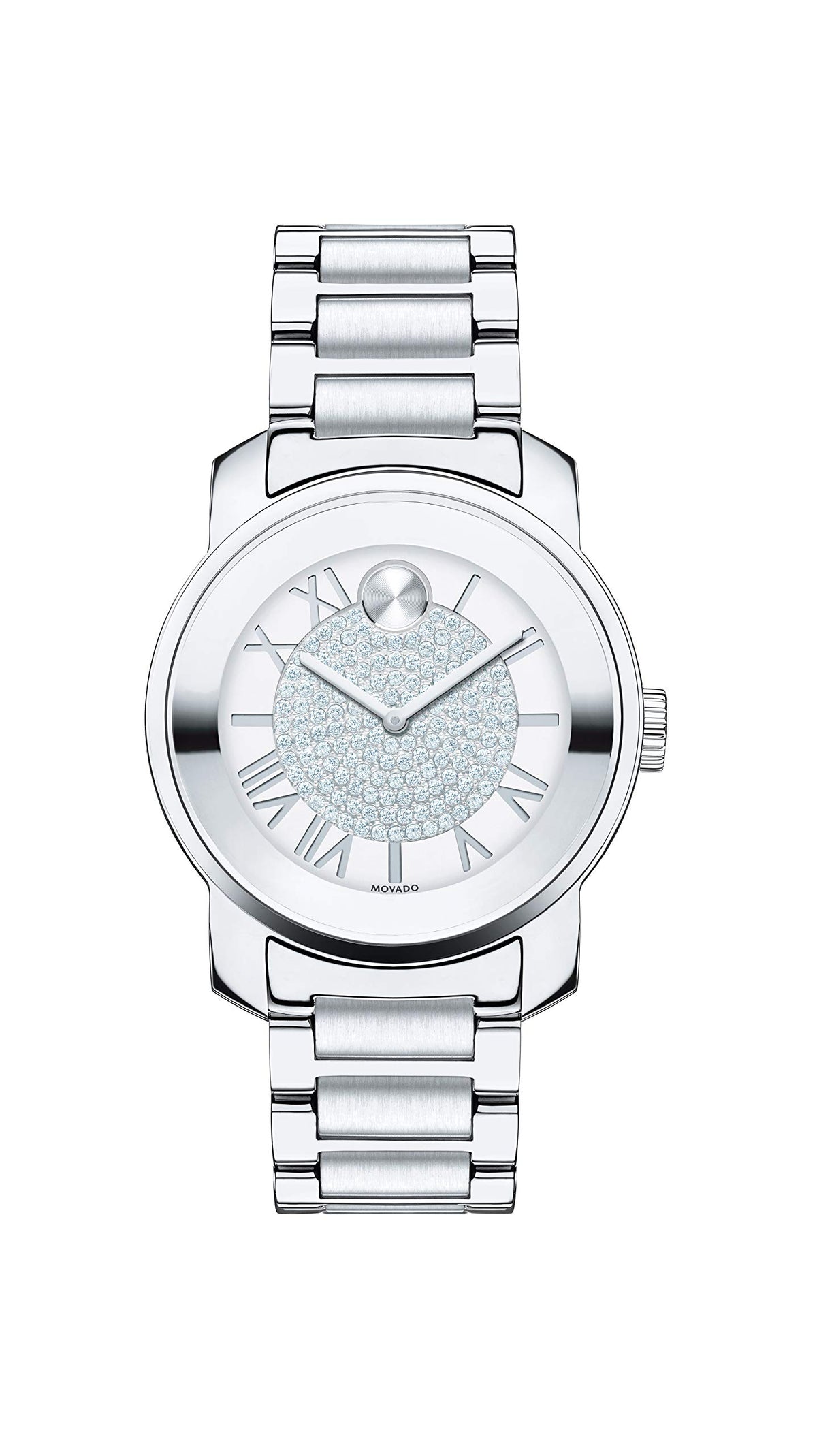 Movado Women's Bold Luxe Stainless Steel Watch with Roman Index Dial, Silver (Model 3600254)