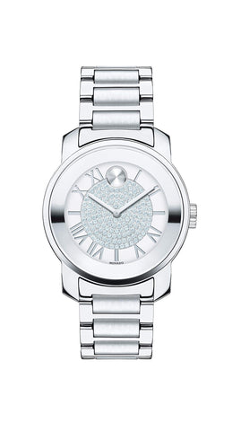 Movado Women's Bold Luxe Stainless Steel Watch with Roman Index Dial, Silver (Model 3600254)