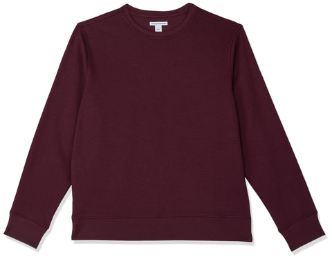 Amazon Essentials Men's Fleece Crew Neck Sweatshirt (Available in Big & Tall), Burgundy, L