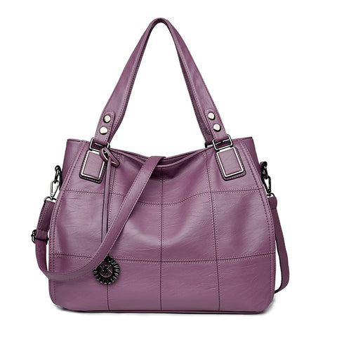 Ladies Leather Handbags Large Capacity Top Handle Messenger Crossbody Shoulder Bags for Womens Girls