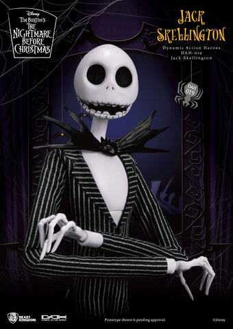 Beast Kingdom The Nightmare Before Christmas: Jack Skellington DAH-019 Dynamic 8ction Heroes Action Figure, Multicolor