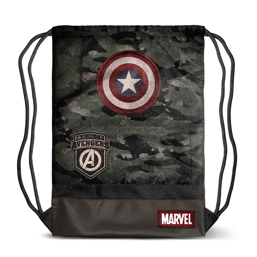 Karactermania Captain America Army-Storm Drawstring Bag Drawstring Bag, 48 cm;,Multicolour