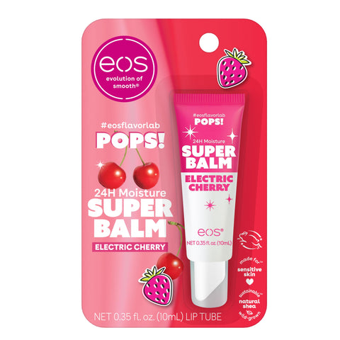 eos 24H Moisture Super Balm- Electric Cherry, Limited-Edition Lip Mask, 0.35 fl oz