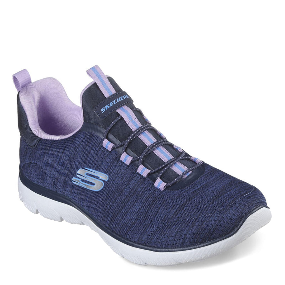 Skechers Women's Summits Sneaker, Navy/Lavendar=nvlv, 8 Wide