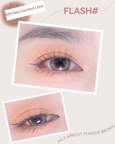 LYSdefeu Glitter Cream Liquid Eyeshadow, Shimmer High Pigmented Eye Shadow Stick, Neutral Cream Velvet Eyeshadow, Long Lasting Waterproof Korean Eye Makeup,Christmas Gift for Girl Women-04