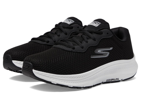 Skechers Women's Go Run Consistent 2.0 Engaged Sneaker, Black/White, 5