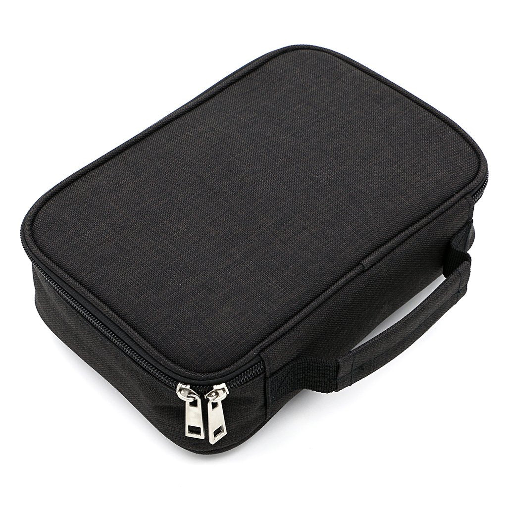 IGNPION Large Pen Pencil Case Stationery Pouch Bag Case for School/College/Uni.- Sleeve Detachable for Flexible Use (Black)