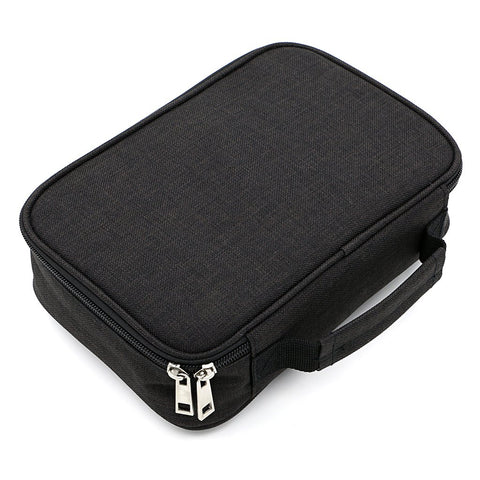 IGNPION Large Pen Pencil Case Stationery Pouch Bag Case for School/College/Uni.- Sleeve Detachable for Flexible Use (Black)