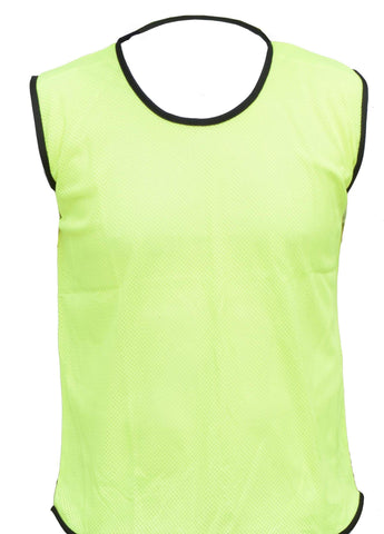 1 X Single Sports Training Bibs Football Rugby Hockey Netball Cricket Volleyball Vests Soccer Sports Club (7 Sizes 13 colours) (Adult (Large - XL), Yellow)