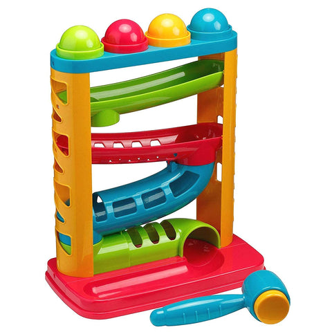 Tippi Pound a Ball Racer - Ball Drop Toy For 1 Year Old Boys - Hammer & 4 Play Balls - Baby Toys 12 Months Plus - 1 Year Old Boy Toys