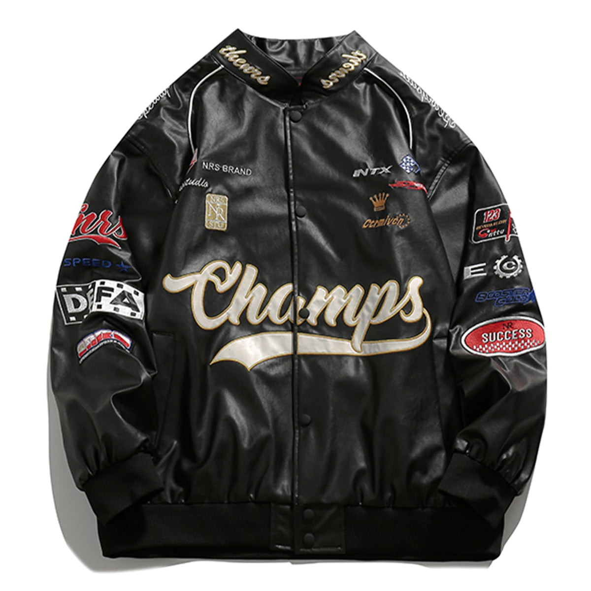 Vamtac Men Racing Jacket Vintage Letter Varsity Jacket Oversized Baseball Bomber Jackets Unisex Streetwear Coats