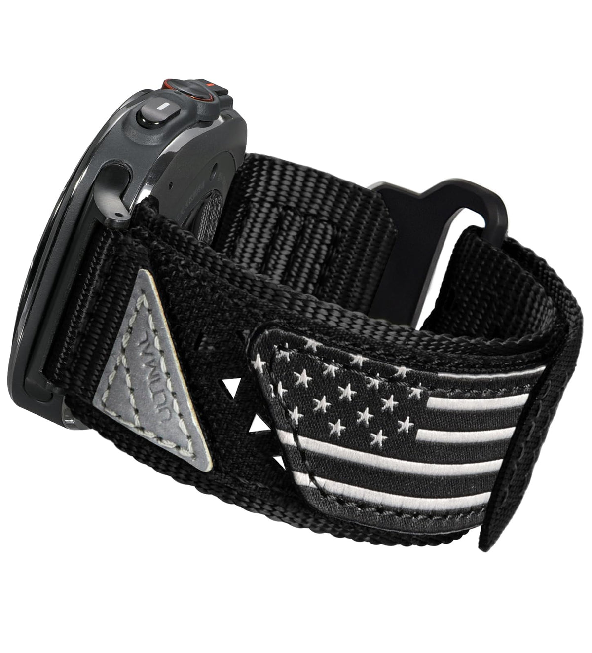 ULTIMAL Compatible with Samsung Galaxy Watch Ultra 47mm Smart Watch Band for Women Men,47mm Sport Nylon Strap Designed for Galaxy Watch Ultra Band 47mm (BLACK USA FLAG, Watch 7 Ultra-Large)