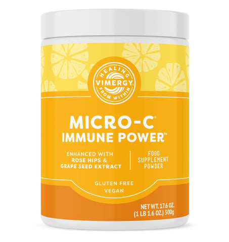 Vimergy Micro-C Immune Power, 278 Servings - Vitamin C 1000mg - Gentle ascorbic Acid - Buffered Vitamin C Powder - Immune & Nerve Support - Benefits Bone & Cartilage - Gluten-Free - Vegan (500g)