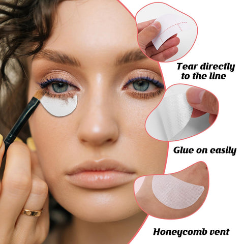 Eye Make-up Eyeshadow Pads, 150PCS Eye Shadow Shield, Eyeshadow Tape Eye Shadow Stencil Prevent Makeup Residue Suitable for Beginners