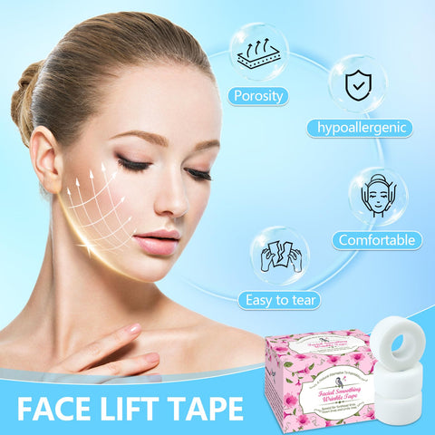 Generic 3 RollÃƒÆ’Ã¢â‚¬â€10yards Anti-Wrinkle Tape Facial Myofascial Lift-Smoothes Wrinkles,Face & Forehead Wrinkle Patches,Eye Neck Lift Tape And Tightening Skin