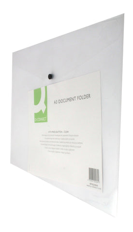 Q-Connect Polypropylene Document Folder A3 Clear (Pack of 12) KF02464