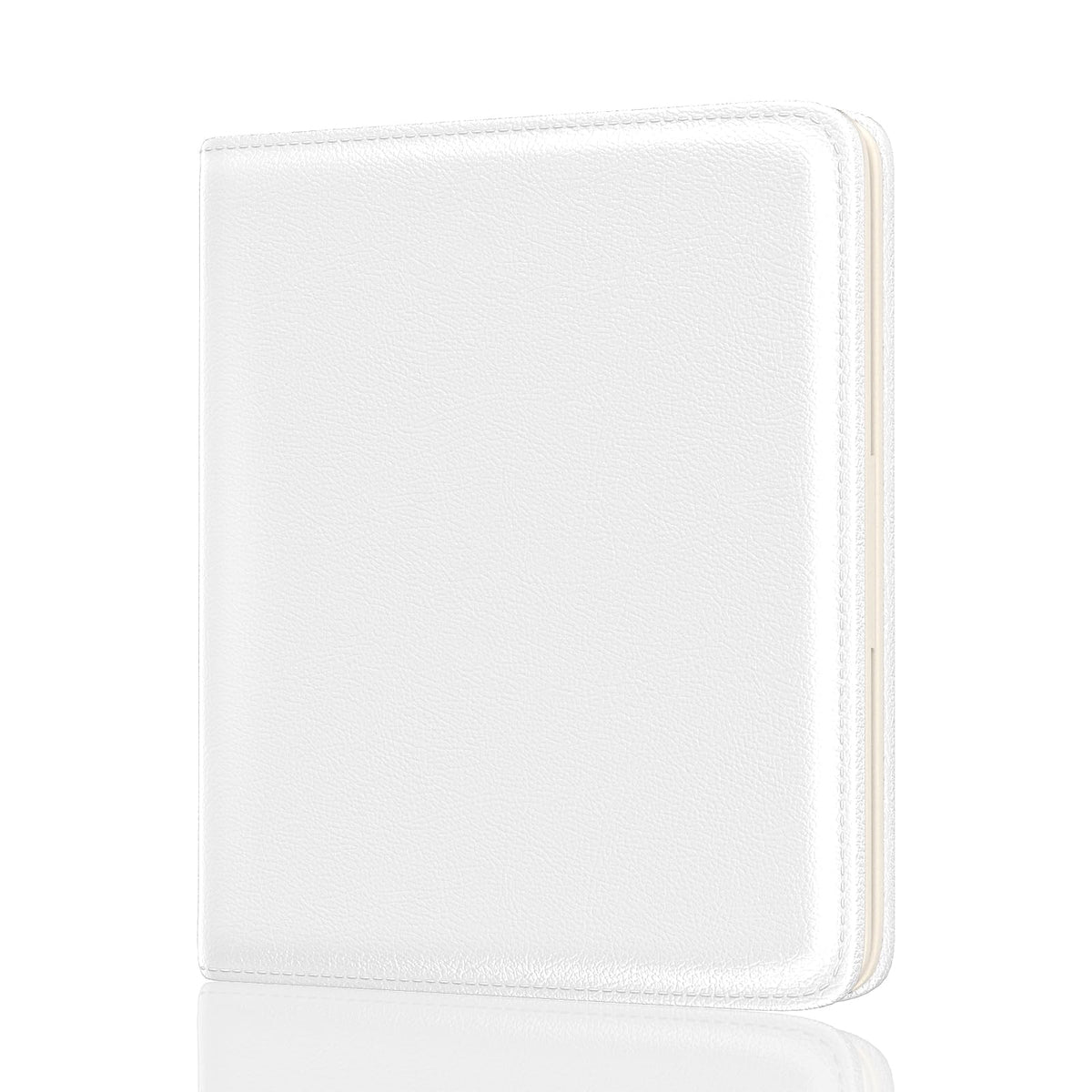 Rouidr Womens Wallet, RFID Small Wallet for Women, Cute Slim Bifold Leather Pocket Credit Card Wallet Ladies Mini Purse with Zipper Coin Pocket & ID Window (White)