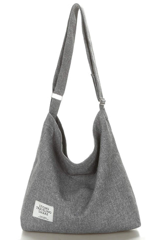 Ecohaso WomenÃƒÆ’Ã†â€™Ãƒâ€šÃ‚Â¢ÃƒÆ’Ã‚Â¢ÃƒÂ¢Ã¢â€šÂ¬Ã…Â¡Ãƒâ€šÃ‚Â¬ÃƒÆ’Ã‚Â¢ÃƒÂ¢Ã¢â€šÂ¬Ã…Â¾Ãƒâ€šÃ‚Â¢s Hobo Bag, Canvas Handbag Crossbody Bag Beach Bag Simple Shoulder Bag Ladies Large Cotton Tote Handbag Girls Shopping Bag for Travel Daily (Grey)