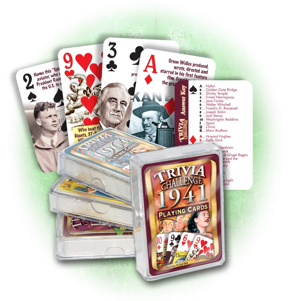 Flickback 1941 Trivia Playing Cards Birthday