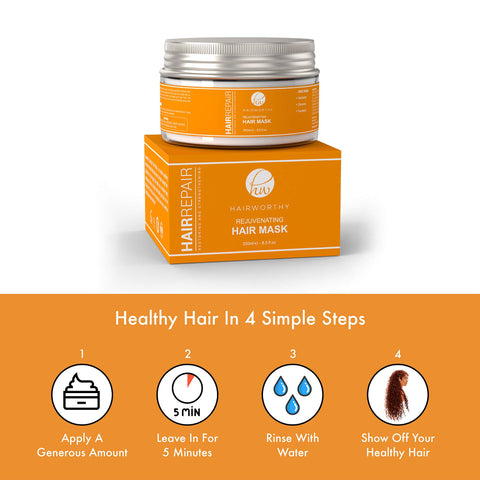 Hairworthy Hairrepair Rejuvenating Hair Mask, Instant Nourishing Treatment, Intensive Deep Revitalizing Formula for Soft, Shiny and Healthy Hair.