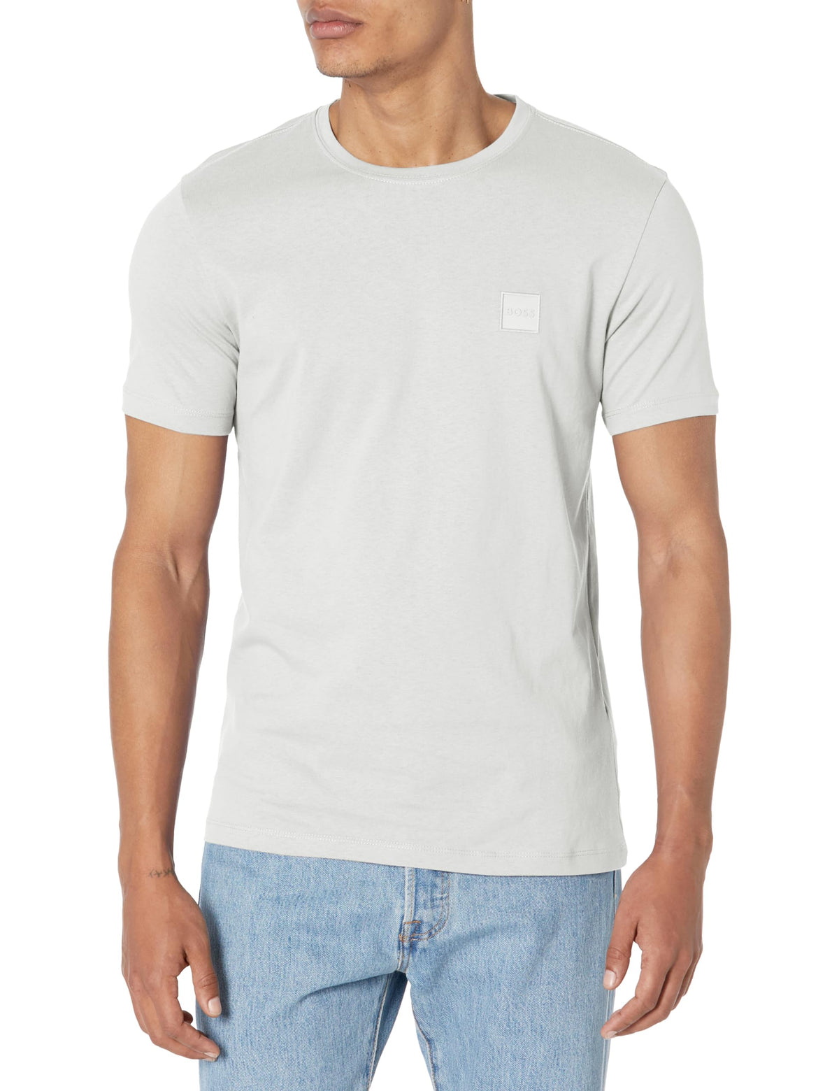 BOSS Tonal Woven Patch Logo Jersey T-Shirt