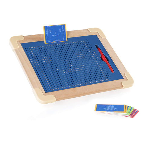Guidecraft Magna Tablet Deluxe with 10 Double-sided Design Cards - Tracing Board for Kids, Preschool STEM Learning & Educational Toy