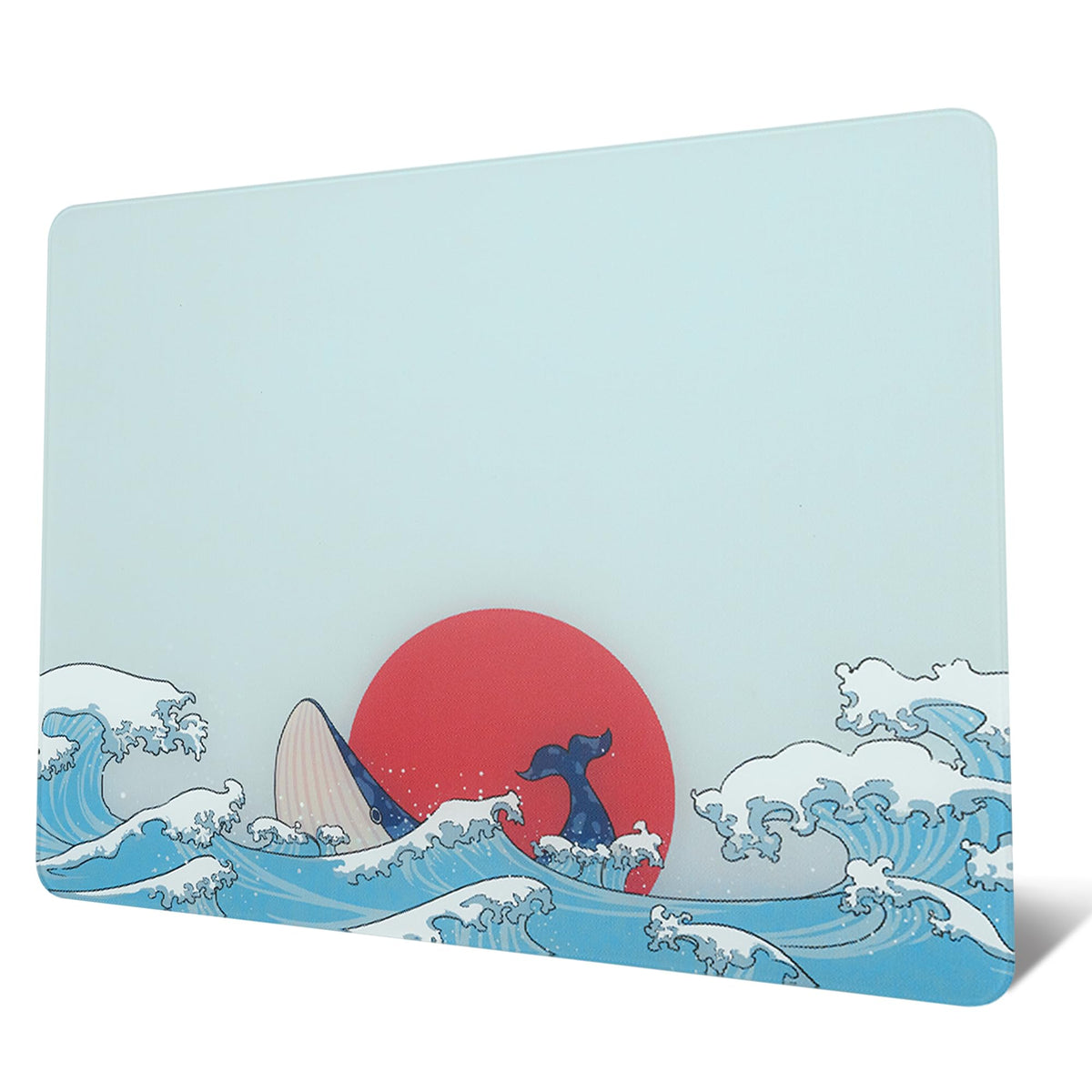 XVX Glass Mouse Pad, Coral Sea Glass Gaming Mouse Pad 410mm x 310mm, Hard Mouse Pad for Speed and Precision, Suitable for Gaming, Work, Office, and Home Desktop Decoration