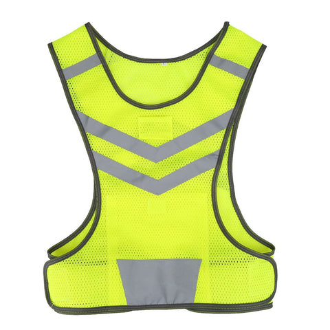Filfeel Reflective Safety Vest, High Visibility Adjustable Coat With Inside Pocket for Running Sports Security Equipment Night Workwear Tops(Fluorescent Yellow)